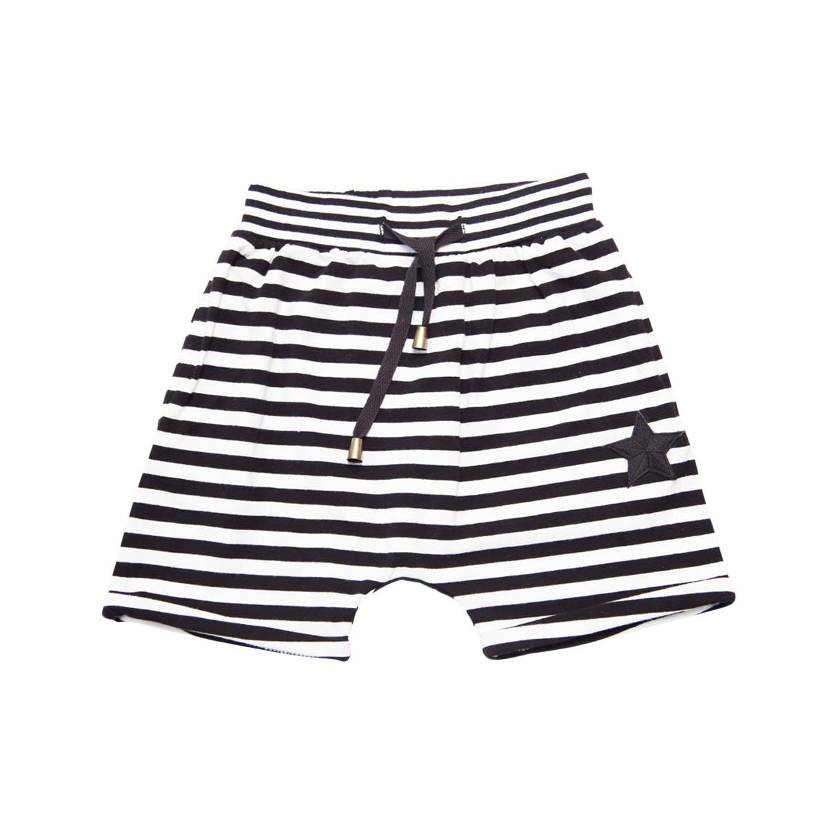 Black and white star and stripe shorts
