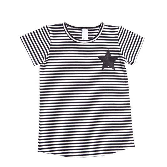 Black and white star and stripe tee
